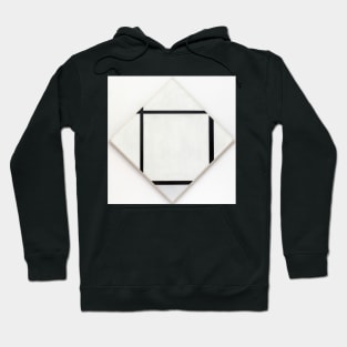 Tableau I Lozenge with Four Lines and Gray by Mondrian Hoodie